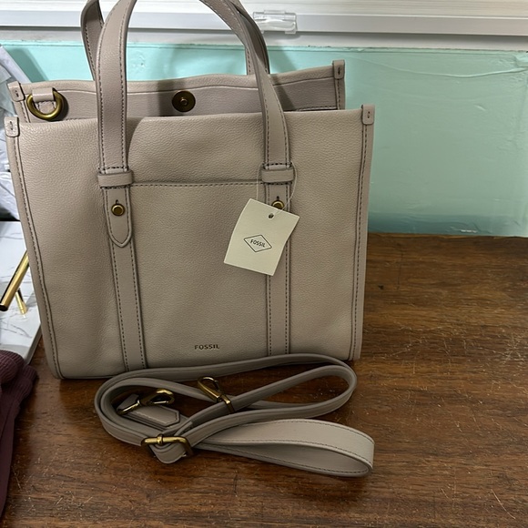 Kingston satchel grey stone fossil tote/crossbody - Picture 6 of 8